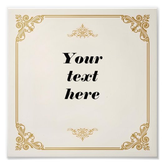 Vorlage für klassische Zertifikate mit Verziertem  Fotodruck (Vorne)