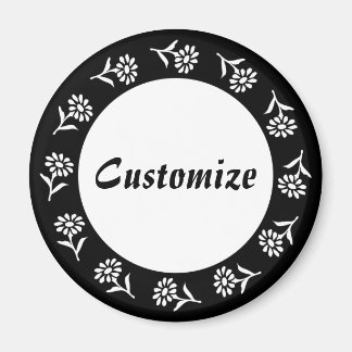 Vorlage für kleine Blume - B&W Magnet