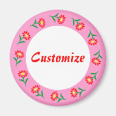 Vorlage für kleine Blume Magnet (Vorne)