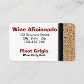 Vorlage für Korkgrenzbilder, Visitenkarte (Vorderseite)