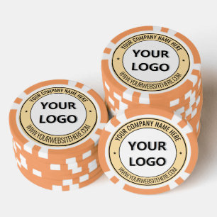 Vorlage für kundenspezifische Firmenlogos und Text Pokerchips