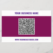 Vorlage für kundenspezifische Logos und QR-Code fü Flyer (Hinten)