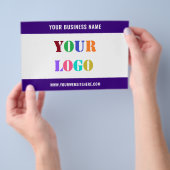 Vorlage für kundenspezifische Logos und QR-Code fü Flyer (Handgriff)