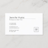 Vorlage für kundenspezifische, moderne, elegante F Visitenkarte (Rückseite)