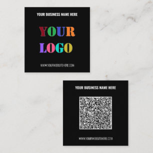 Vorlage für kundenspezifische QR-Codes Firmenlogo Quadratische Visitenkarte