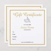 Vorlage für Kunstgiftzertifikate in Gold (Vorne/Hinten)