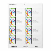 VORLAGE FÜR KÜNSTLERISCHE ABSTRAKT-MAILINGETIKETTE (Vorne)