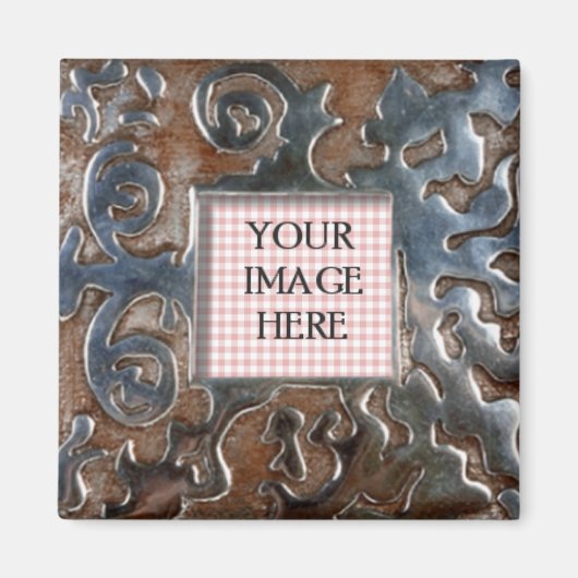 Vorlage für Kupfermetall-Wirbel Magnet (Vorne)