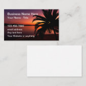 Vorlage für Landschaftliche tropische Visitenkarte (Vorne/Hinten)