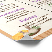 Vorlage für Lehrer und Woche für die Bewertung von Poster (Ecke)