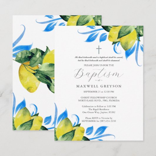 Vorlage für Lemon Foliage Baptism (Vorne/Hinten)