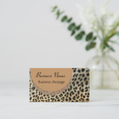 Vorlage für Leopard Print Business Card Visitenkarte (Stehend Vorderseite)