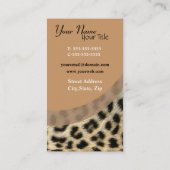 Vorlage für Leopard Print Business Card Visitenkarte (Rückseite)