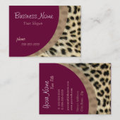 Vorlage für Leopard Print Business Card Visitenkarte (Vorne/Hinten)