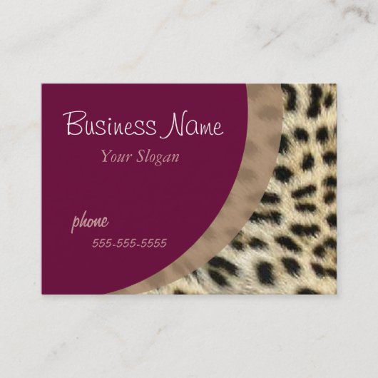 Vorlage für Leopard Print Business Card Visitenkarte (Vorderseite)