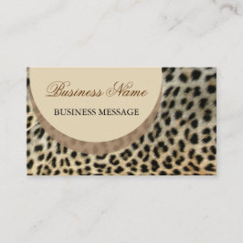 Vorlage für Leopard Print Business Card Visitenkarte