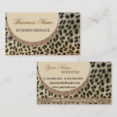 Vorlage für Leopard Print Business Card Visitenkarte (Vorne/Hinten)