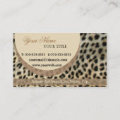 Vorlage für Leopard Print Business Card Visitenkarte (Rückseite)