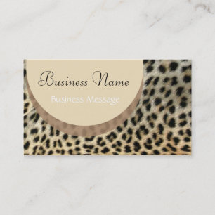 Vorlage für Leopard Print Business Card Visitenkarte