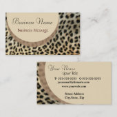 Vorlage für Leopard Print Business Card Visitenkarte (Vorne/Hinten)