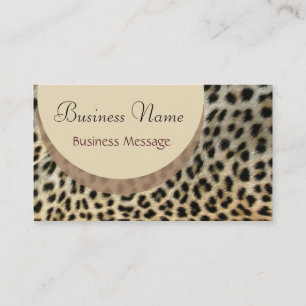 Vorlage für Leopard Print Business Card Visitenkarte