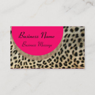 Vorlage für Leopard Print Business Card Visitenkarte
