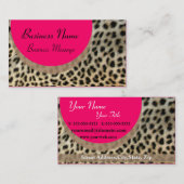 Vorlage für Leopard Print Business Card Visitenkarte (Vorne/Hinten)