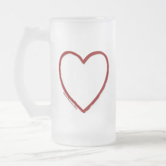 Vorlage für Liebe und Hass-Stein Mattglas Bierglas