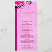 Vorlage für Light Fuchsia Floral Wedding Program C (Rückseite)
