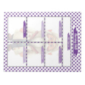 Vorlage für lila Dr. Gnome-Krankenpfleger Notizblock (Vorderseite)