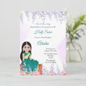 Vorlage für lila Einladungskarte (Stehend Vorderseite)