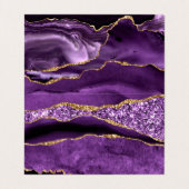 Vorlage für Lila Glitzer-Visitenkarten Visitenkarten (Innenseite Aufgefaltet)