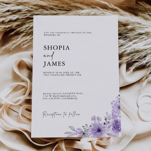 Vorlage für lila Hochzeiten