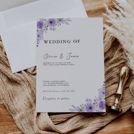 Vorlage für lila Hochzeiten