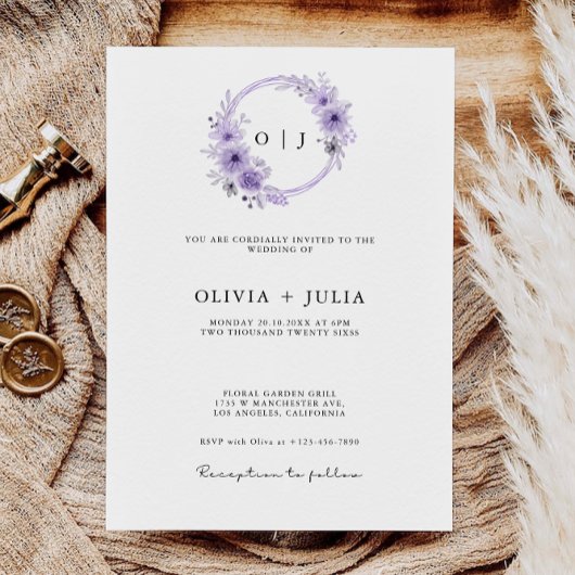 Vorlage für lila Hochzeiten