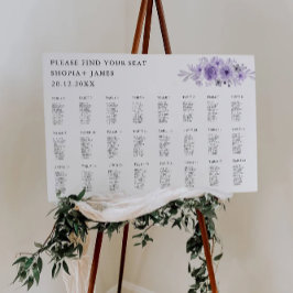 Vorlage für lila Hochzeitssatelliten Poster