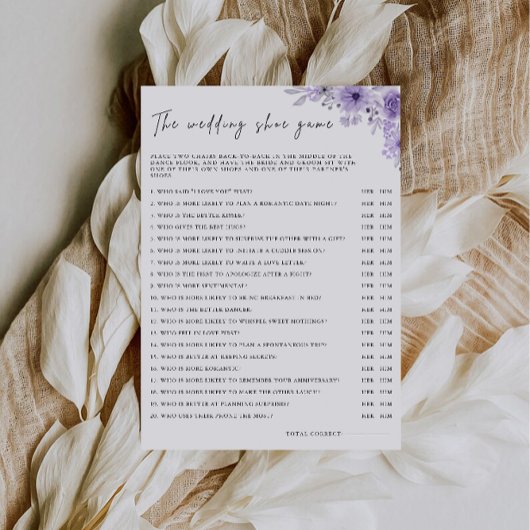 Vorlage für lila Hochzeitsschuhe,