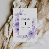 Vorlage für lila Hochzeitstabellen