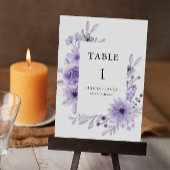 Vorlage für lila Hochzeitstabellen