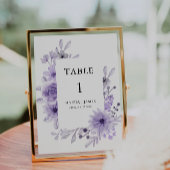 Vorlage für lila Hochzeitstabellen