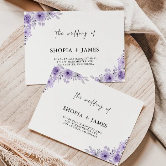 Vorlage für lila Hochzeitumschlag