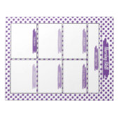 Vorlage für lila Krankenpflege Notizblock (Vorderseite)