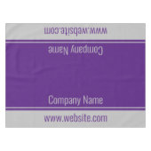 Vorlage für Lila und graue Unternehmenstexte Tischdecke (Vorderseite (Horizontal))