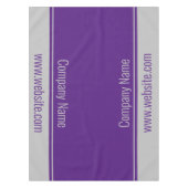 Vorlage für Lila und graue Unternehmenstexte Tischdecke (Vorderseite)