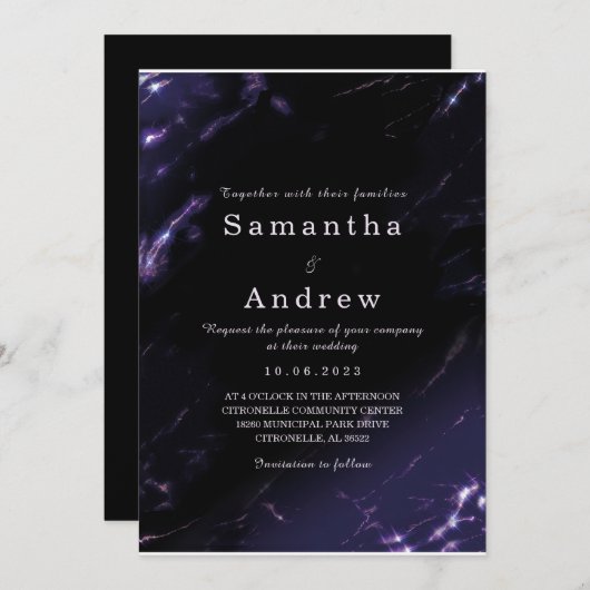 Vorlage für lila und schwarze Hochzeiten (Vorne/Hinten)