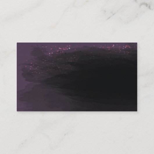 Vorlage für Lila und schwarze Lippen-Visitenkarten Visitenkarte (Rückseite)