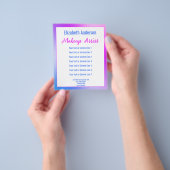 Vorlage für Lila, weiße und blaue Text Flyer (Gruppe)