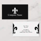 Vorlage für Lilie-Visitenkarten | Schwarz Visitenkarte (Vorne/Hinten)