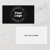 Vorlage für Logos und bearbeiteten Text | Schwarz  (Vorne/Hinten)