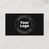 Vorlage für Logos und bearbeiteten Text | Schwarz  (Vorderseite)